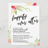 Glücklicherweise immer nach der Handschrift von Aq Einladung (Vorne/Hinten)