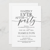 Glücklicherweise immer nach der Hochzeit Abendesse Einladung (Vorne/Hinten)