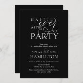 Glücklicherweise immer nach der Hochzeit Abendesse Einladung (Vorne/Hinten)