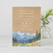 Glücklicherweise immer nach der Hochzeit der Rusti Einladung (Stehend Vorderseite)