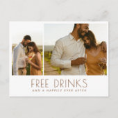 Glücklicherweise immer nach der Hochzeit des Fotos Ankündigungspostkarte (Vorderseite)