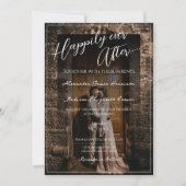 Glücklicherweise immer nach der Hochzeit des Fotos Einladung (Vorderseite)