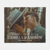 Glücklicherweise immer nach der Hochzeit des Fotos Fleecedecke (Vorderseite (Horizontal))