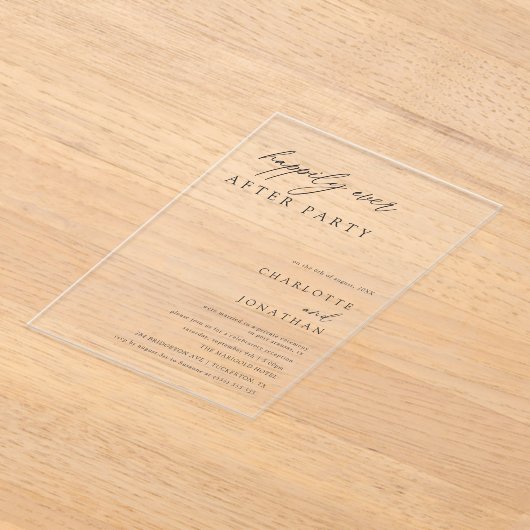 Glücklicherweise immer nach der Hochzeit des Party Acryleinladungen (Ablage )