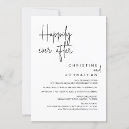 Glücklicherweise immer nach der Hochzeit Elopement Einladung