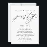 Glücklicherweise immer nach der Hochzeit Elopement Einladung<br><div class="desc">Schönes,  modernes,  schönes,  Lässiges,  sanftes Drehbuch,  Schwarz-Weiß-Schema,  Hochzeitsfeier Glücklicherweise immer nach dem Party,  Einladungskarte. Dies ist ideal für Ihren Hochzeitsempfang und Ihr Party nach der Hochzeit. Fügen Sie Ihre Hochzeitsfeier Einladung Details hinzu.</div>