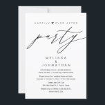 Glücklicherweise immer nach der Hochzeit Elopement Einladung<br><div class="desc">Schönes,  modernes,  schönes,  Lässiges,  sanftes Drehbuch,  Schwarz-Weiß-Schema,  Hochzeitsfeier Glücklicherweise immer nach dem Party,  Einladungskarte. Dies ist ideal für Ihren Hochzeitsempfang und Ihr Party nach der Hochzeit. Fügen Sie Ihre Hochzeitsfeier Einladung Details hinzu.</div>