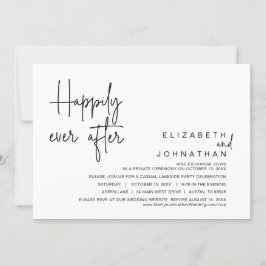 Glücklicherweise immer nach der Hochzeit Elopement Einladung
