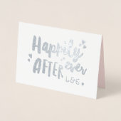 Glücklicherweise immer nach der Hochzeit Gratulati Folienkarte (Vorderseite)