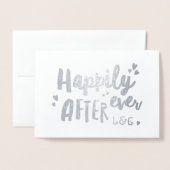 Glücklicherweise immer nach der Hochzeit Gratulati Folienkarte (Vorderseite mit Umschlag)