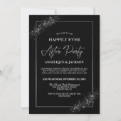 Glücklicherweise immer nach der Hochzeit im Schwar Einladung (Vorderseite)