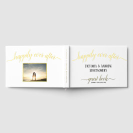 Glücklicherweise immer nach der Hochzeit von Gold- Gästebuch