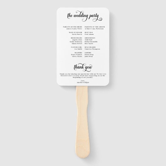 Glücklicherweise immer nach der Hochzeit Zeremonie Fächer (Rückseite)