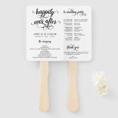 Glücklicherweise immer nach der Hochzeit Zeremonie Fächer (Vorne und Hinten)