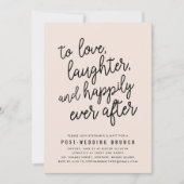 Glücklicherweise immer nach der Hochzeitsfeier Ein Einladung (Vorderseite)