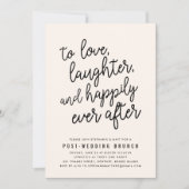 Glücklicherweise immer nach der Hochzeitsfeier Ein Einladung (Vorderseite)