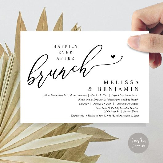 Glücklicherweise immer nach der Hochzeitsfeier Einladung