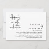 Glücklicherweise immer nach der Hochzeitsfeier Einladung (Vorderseite)