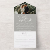 Glücklicherweise immer nach der Hochzeitsfeier Fot All In One Einladung (Innen Boden)