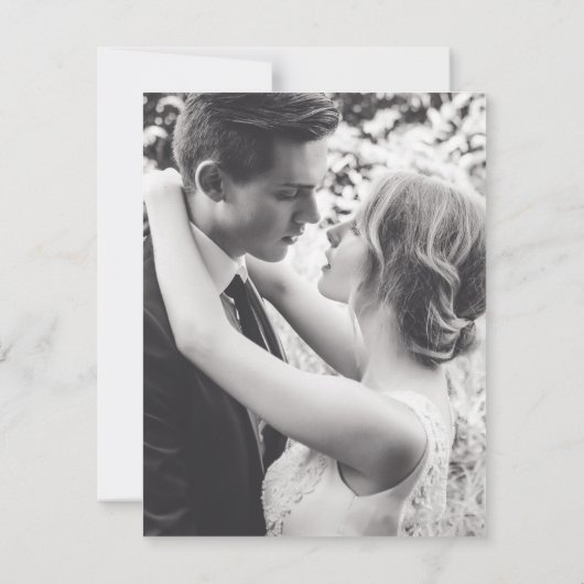 Glücklicherweise immer nach der Hochzeitsfeier Save The Date (Rückseite)