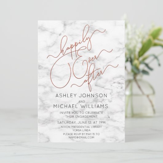 Glücklicherweise immer nach der Kopper-Marmor-Enga Einladung (Stehend Vorderseite)