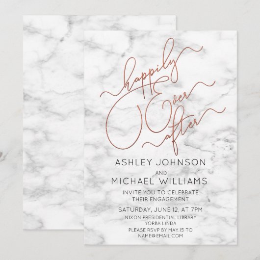 Glücklicherweise immer nach der Kopper-Marmor-Enga Einladung (Vorne/Hinten)