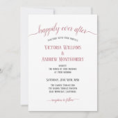 Glücklicherweise immer nach der modernen Rose Gold Einladung (Vorderseite)