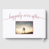 Glücklicherweise immer nach der modernen Rose Gold Gästebuch (Rückseite)