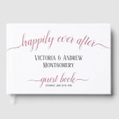 Glücklicherweise immer nach der modernen Rose Gold Gästebuch (Vorderseite)