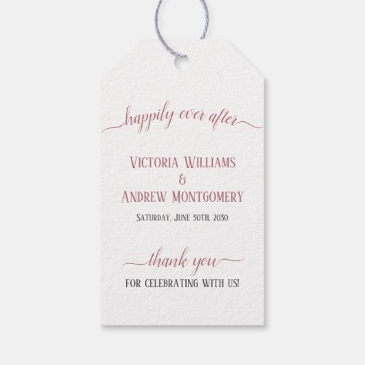 Glücklicherweise immer nach der modernen Rose Gold Geschenkanhänger (Rückseite)