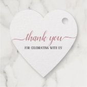 Glücklicherweise immer nach der Rose Gold Script H Geschenkanhänger (Rückseite)