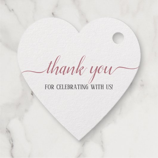 Glücklicherweise immer nach der Rose Gold Script H Geschenkanhänger (Rückseite)