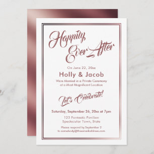 Glücklicherweise immer nach der Rose Gold über den Einladung