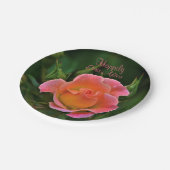 Glücklicherweise immer nach der Rose Pappteller (Schrägansicht)