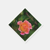 Glücklicherweise immer nach der Rose Serviette (Ecke)