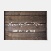 Glücklicherweise immer nach der rustikalen Kalligr Fußmatte (Vorderseite)