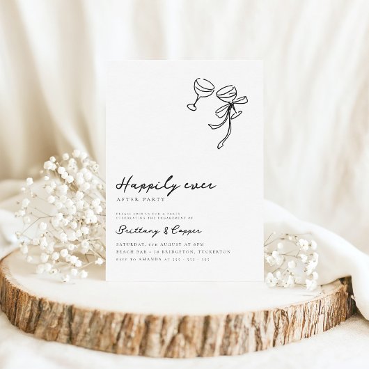 Glücklicherweise immer nach der Scribble Bow Elope Einladung