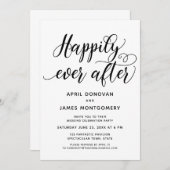 Glücklicherweise immer nach der Typografie Hochzei Einladung (Vorne/Hinten)
