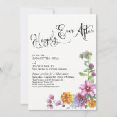 Glücklicherweise immer nach der Wasserfarbe Wildbl Einladung (Vorderseite)