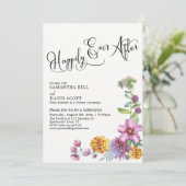 Glücklicherweise immer nach der Wasserfarbe Wildbl Einladung (Stehend Vorderseite)