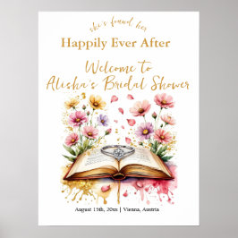 Glücklicherweise immer nach der Wildblume Brautpar Poster