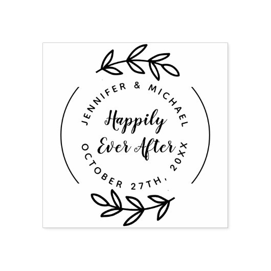 Glücklicherweise immer nach einer eleganten handge gummistempel (Prägung)