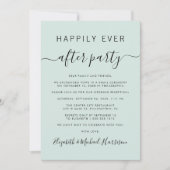 Glücklicherweise immer nach einer Minzhochzeit Einladung (Vorderseite)