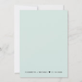 Glücklicherweise immer nach einer Minzhochzeit Einladung (Rückseite)