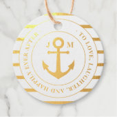Glücklicherweise immer nach einer Nautic Monogram  Geschenkanhänger (Vorderseite)