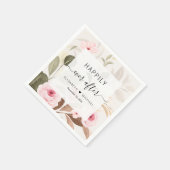 Glücklicherweise immer nach einer schönen blumigen serviette (Ecke)