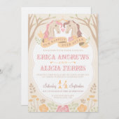 Glücklicherweise immer nach Einhorn Hochzeit Einla Einladung (Vorne/Hinten)