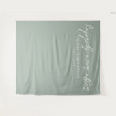 Glücklicherweise immer nach elegantem Script-Hochz Wandteppich (Vorderseite (Horizontal))