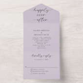 Glücklicherweise immer nach eleganter Lila Hochzei All In One Einladung (Innen Boden)