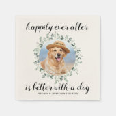 Glücklicherweise immer nach Eukalyptus Custom Foto Serviette (Vorderseite)